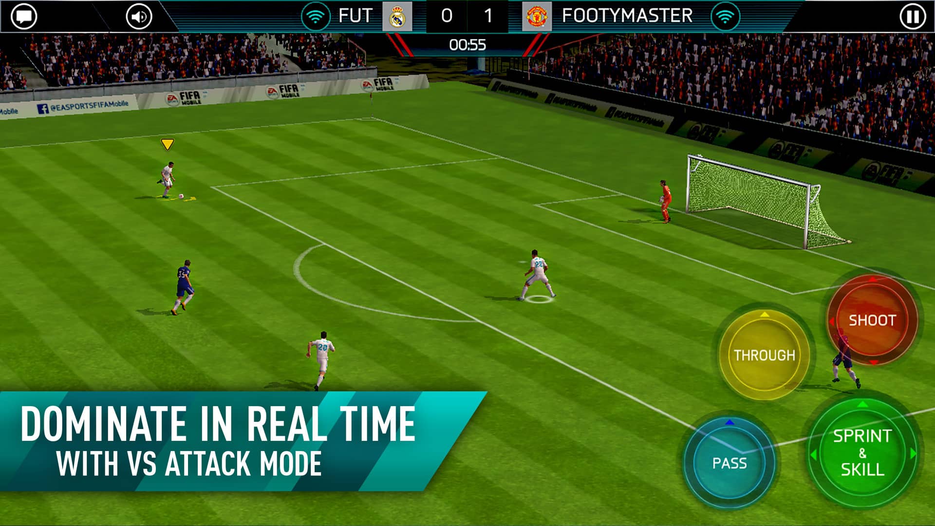 captura del juego fifa mobile que es uno de los mejores juegos de futbol para android